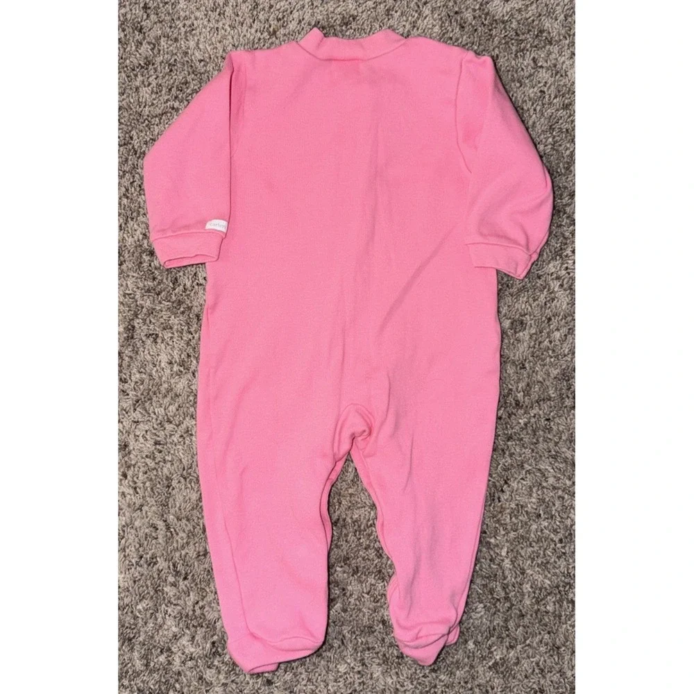 Vintage Carter's Pink Baby‎ Girl Watch Me Grow With Elephant 6-9 Months
